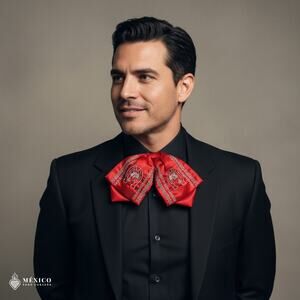 Mexican Embroidered Charro Moño – Traditional Mariachi Bow Tie
